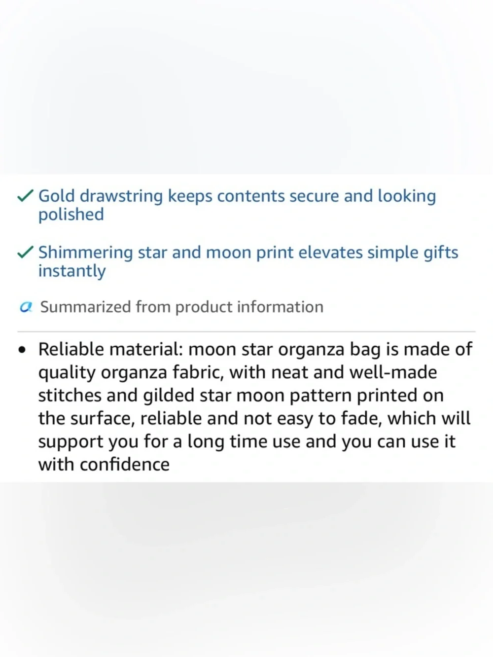 🌙 Moon & Stars Organza Drawstring Gift Bags Bundle (25 Bags) ✨